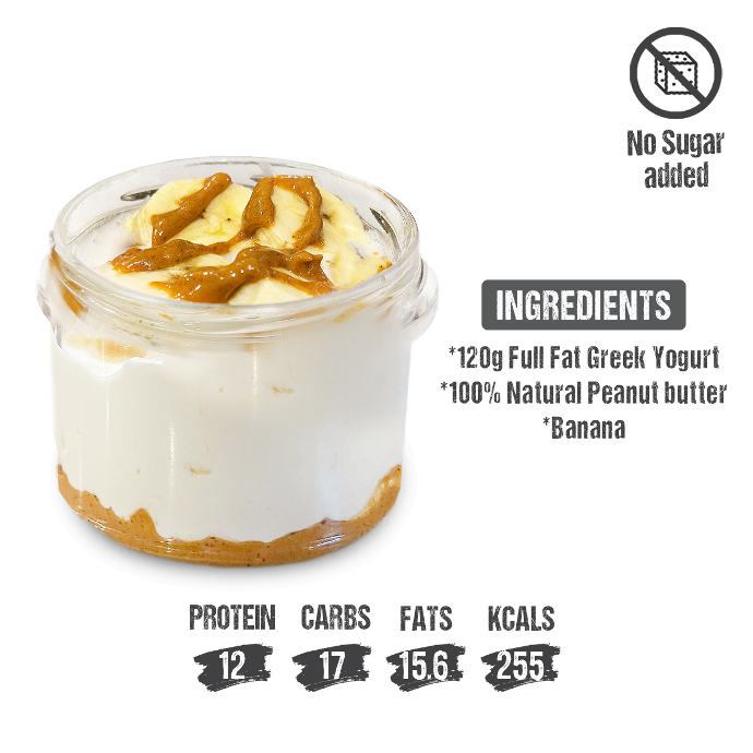 Greek yogurt Banana peanut butter