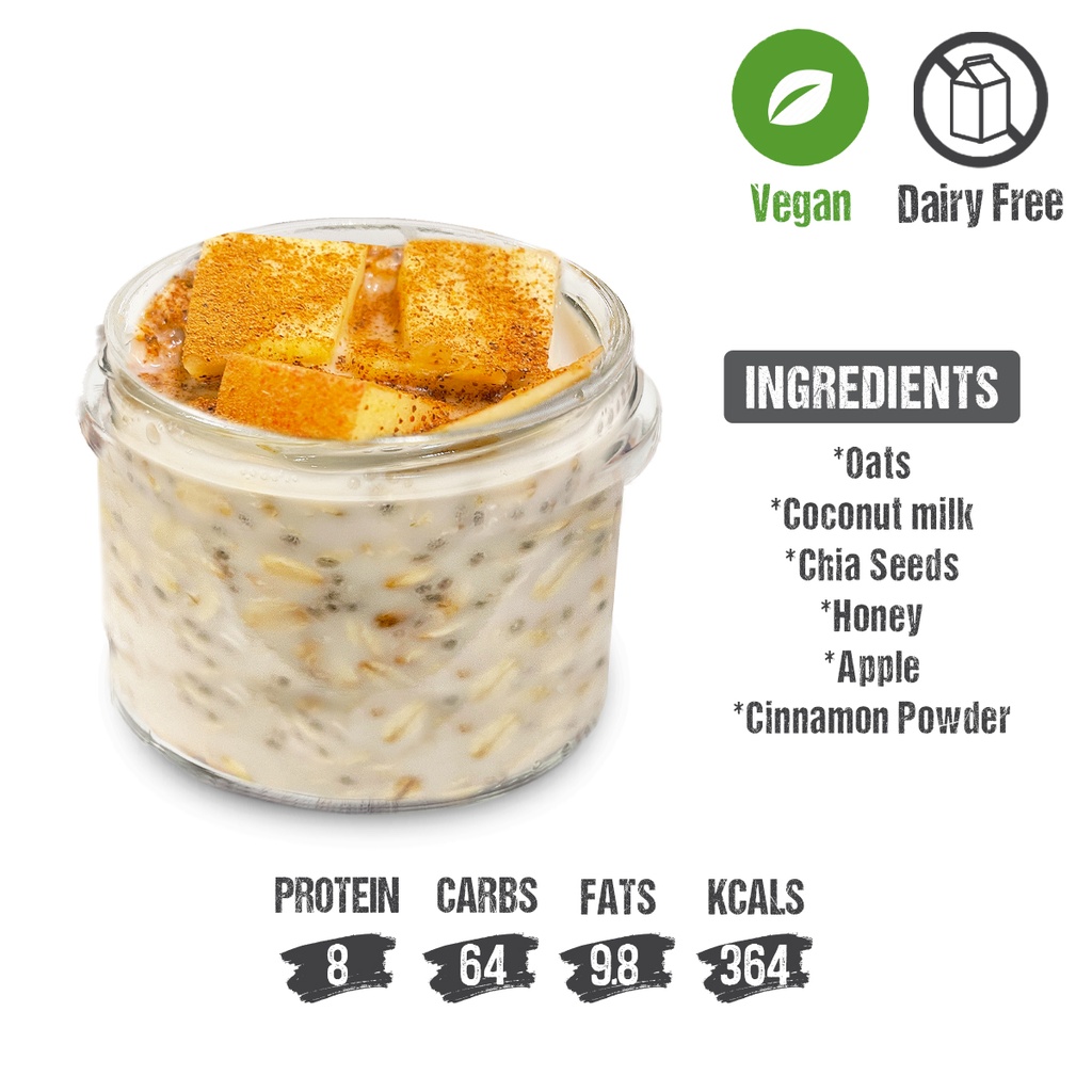 Overnight Oat meal Apple Cinnamon