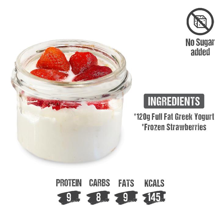 Greek yogurt Frozen Strawberries