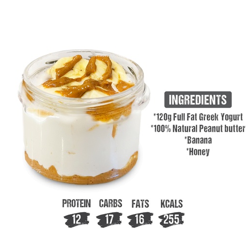 Greek yogurt Banana peanut butter